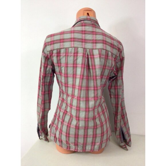 Horny Toad Plaid Shirt Snap Front Flannel Lined Womens Small - Picture 3 of 7